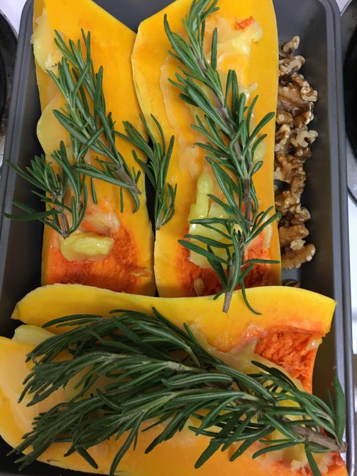 Butternut Herbed Squash with Goat Cheese and Dates